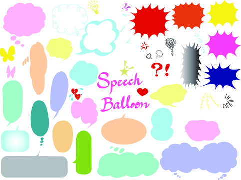 Colorful Speech bubbles in vectors