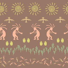 design with dancing god music spirit, wild nature, spiral signs.