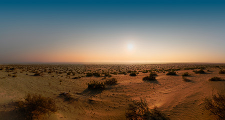 Fototapeta na wymiar Desert views in the Eastern Province, Saudi Arabia