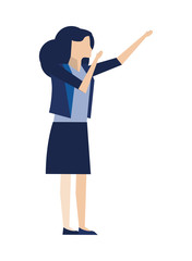 elegant businesswoman worker avatar character