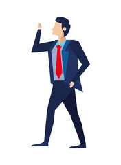 elegant businessman worker avatar character