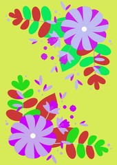 abstract floral background with flowers