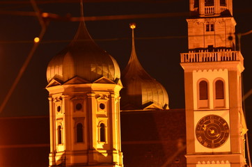 Türme Augsburg  - Nachtaufnahme
