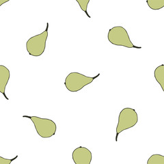 Seamless pattern with pears.Hand drawn vector - 311911725