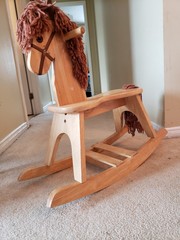 Fototapeta na wymiar Wooden rocking horse 