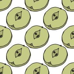 Seamless pattern with apples.Hand drawn vector - 311911961