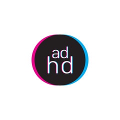 ADHD Attention Deficit Hyperactivity Disorder. Medical Icon Product Label And Logo Graphic Template.