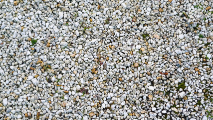 Sand with small stones on the beach