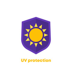 UV protection icon, flat design