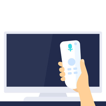 Tv Remote Control With Voice Recognition, Vector