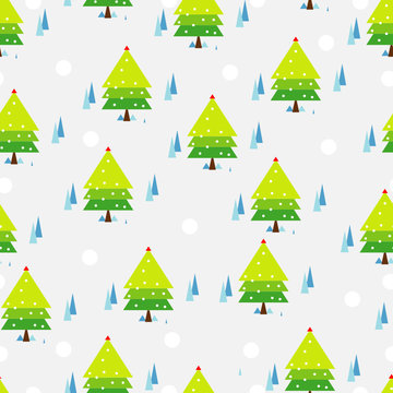 christmas pine tree seamless vector pattern © Ahadul Hasan