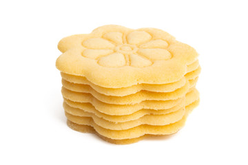 flower butter cookies isolated