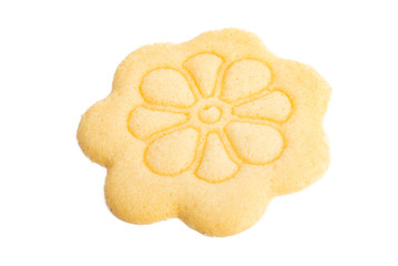 flower butter cookies isolated