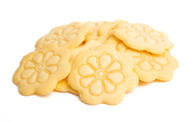 flower butter cookies isolated