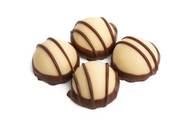 chocolate candies isolated