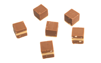 chocolate candies isolated
