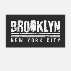 Brooklyn New York. T shirt graphics. Vectors