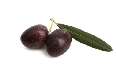 black olives isolated