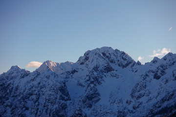 Fototapeta na wymiar Mountains in winter (Kamnik Savinja Alps)