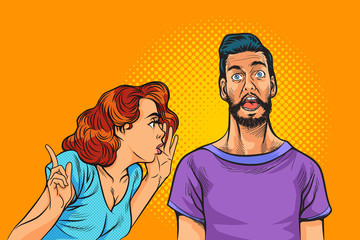 Women telling gossip and sharing