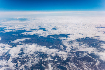 Clouds, a view from airplane window