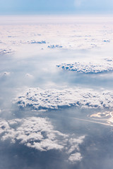 Aerial sky and clouds. Beautiful natural background