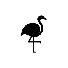 Flamingo black vector stock image