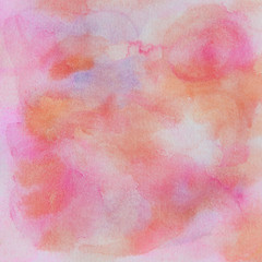Watercolor abstract background coral pinks
