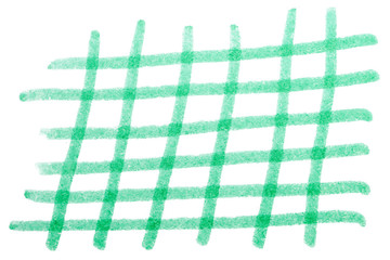Permanent green marker texture on white background isolated.
