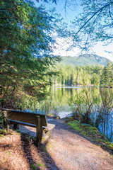 View at Lake at Fall in British Columbia, Canada.