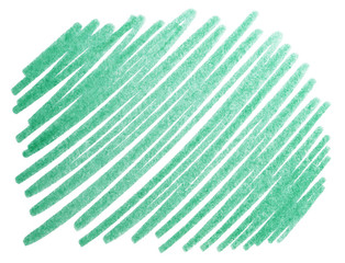marker green texture on white background isolated.