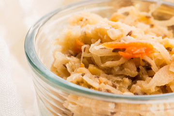 Traditional polish peas with cabbage