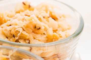 Traditional polish peas with cabbage