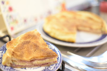 Puff Pastry Cake in the Plate