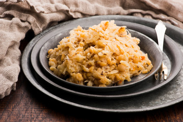 Traditional polish peas with cabbage