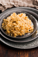 Traditional polish peas with cabbage