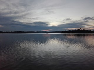sunset on the lake