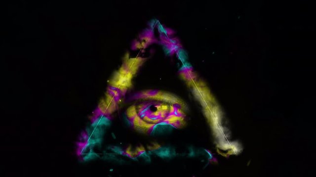 All Seeing Eye Psychedelic Colors