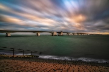 Obraz premium Long Bridge at Sunrise 