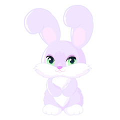 Cute little bunny boy. Children's character. Fluffy pet.