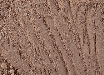 Ground chocolate powder background and texture