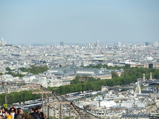 Naklejka premium Views of Paris from the height of the Eiffel