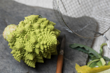 Romanesco Brecol in preparation to be cooked, served and eaten
