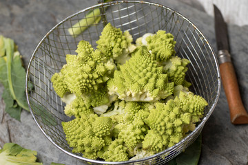 Romanesco Brecol in preparation to be cooked, served and eaten