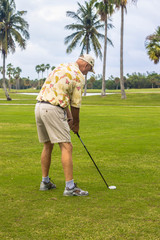 Fototapeta premium man playing golf