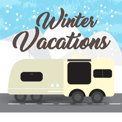 Winter vacation poster