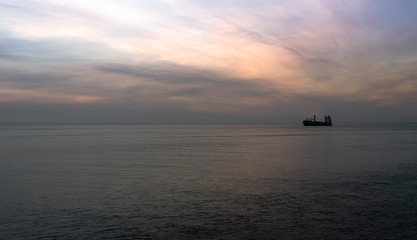 sunset on sea