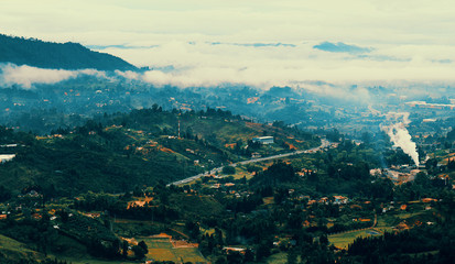 aerial view of the city