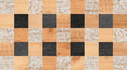 Wood texture for background. Parquet floor with square pattern.