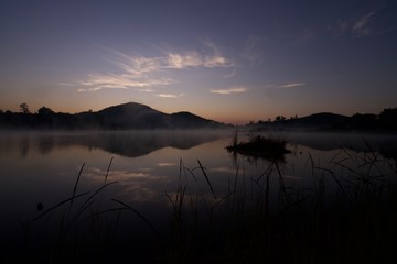 sunset in the mountains